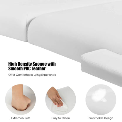 Table de Massage Portable 84L Réglable pour Soins du Visage, Tatouage, avec Housse de Transport