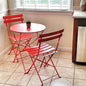 Ensemble bistrot pliant en métal 3 pièces, salon de conversation intérieur/extérieur résistant aux intempéries pour patio, cour, jardin