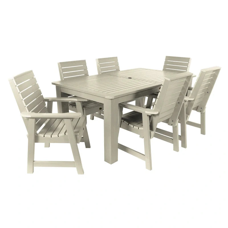 Ensemble de salle à manger d'extérieur 7 pièces HIGHWOOD PROFESSIONAL 42x72