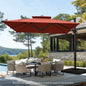MAISON ARTS Parasol déporté hydraulique automatique 3,6 m avec mât en aluminium et rotation à 360 degrés