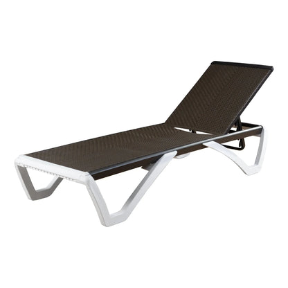 Kozyard Alan Chaise longue de patio inclinable et réglable, entièrement plate, en aluminium et résine de polypropylène