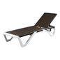 Kozyard Alan Chaise longue de patio inclinable et réglable, entièrement plate, en aluminium et résine de polypropylène