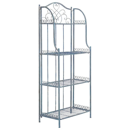 SAFAVIEH Bryn Étagère de boulanger d'extérieur victorienne en fer forgé à 4 niveaux - 63,5 cm l x 38,1 cm P x 160 cm H - 25L x 15P x 63H