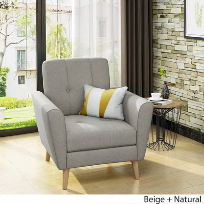 Fauteuil club capitonné en tissu Treston Mid-Century Modern de Christopher Knight Home