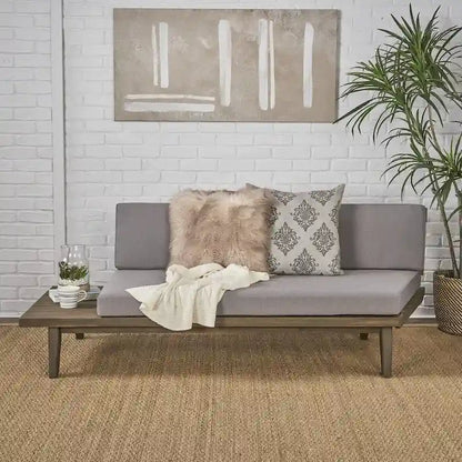 Christopher Knight Home Eulah Canapé en bois et tissu minimaliste, côté gauche
