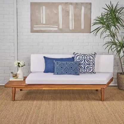 Christopher Knight Home Eulah Canapé en bois et tissu minimaliste, côté gauche