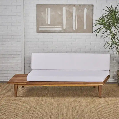 Christopher Knight Home Eulah Canapé en bois et tissu minimaliste, côté gauche