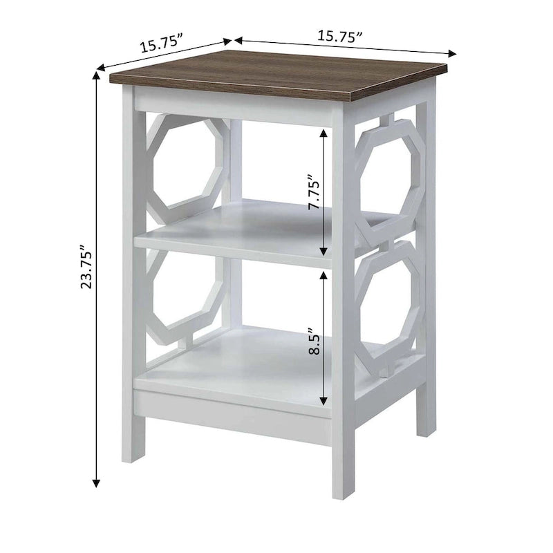 Table d'appoint à 3 niveaux avec découpes octogonales — Plusieurs couleurs, 1 personne
