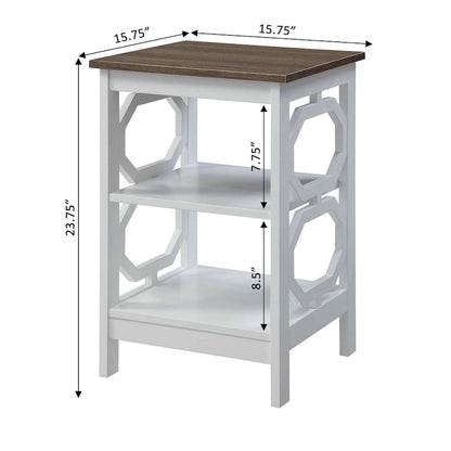 Table d'appoint à 3 niveaux avec découpes octogonales — Plusieurs couleurs, 1 personne