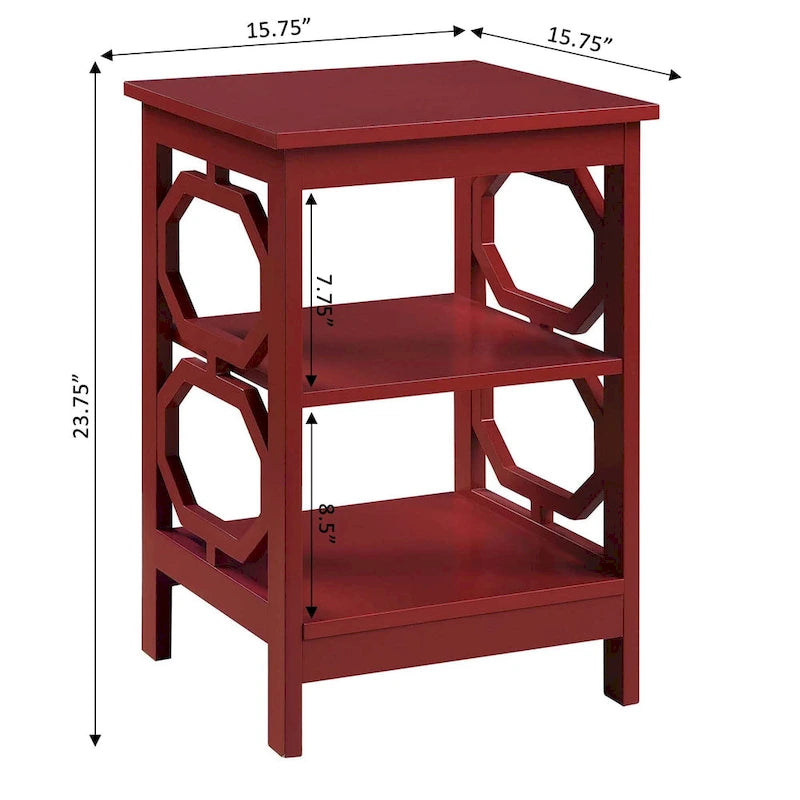 Table d'appoint à 3 niveaux avec découpes octogonales — Plusieurs couleurs, 1 personne