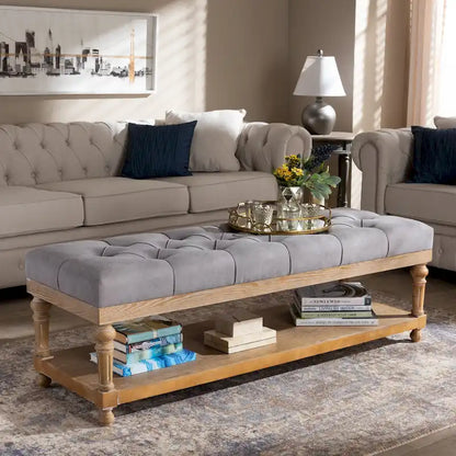 Banc de rangement moderne et rustique The Gray Barn Windy Ridge
