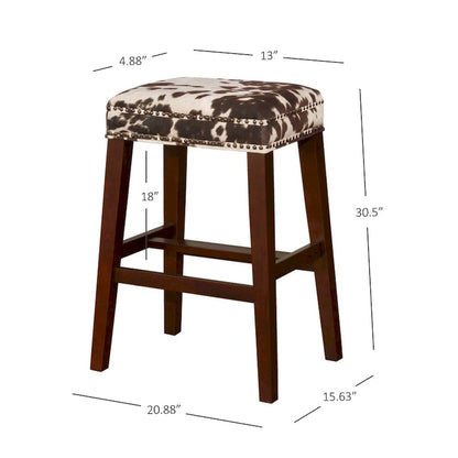 Tabouret de bar imprimé vache Ian Brown