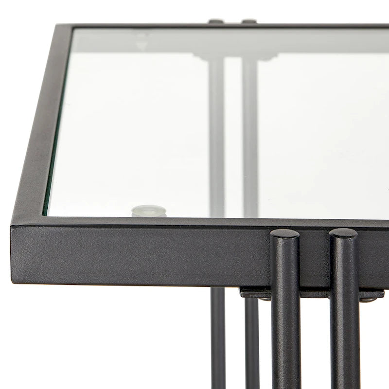 Table basse Lifestorey Folio en métal et verre
