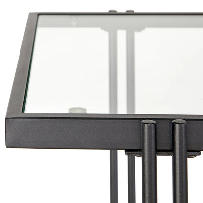 Table basse Lifestorey Folio en métal et verre