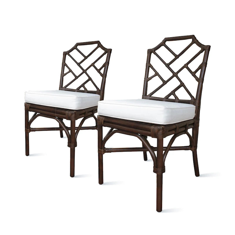Chaise de salle à manger Kara en rotin, (Lot de 2)