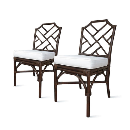 Chaise de salle à manger Kara en rotin, (Lot de 2)