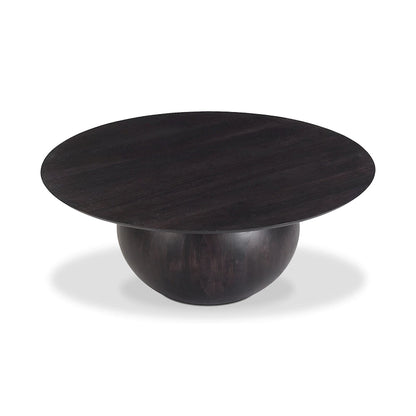 Table basse ronde moderne en bois d'acacia massif Aurelle Home