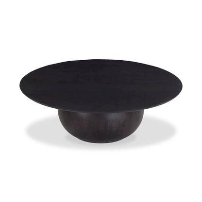 Table basse ronde moderne en bois d'acacia massif Aurelle Home