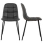 Chaises de salle à manger en similicuir, chaises d'appoint rembourrées avec pieds en métal, lot de 2