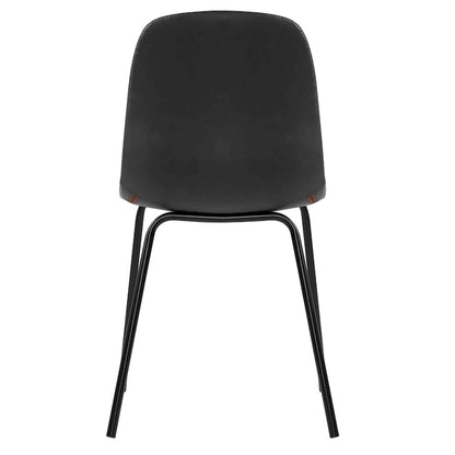 Chaises de salle à manger en similicuir, chaises d'appoint rembourrées avec pieds en métal, lot de 2