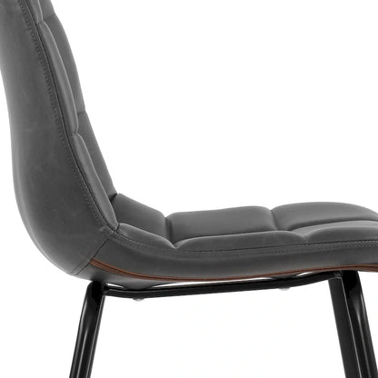 Chaises de salle à manger en similicuir, chaises d'appoint rembourrées avec pieds en métal, lot de 2