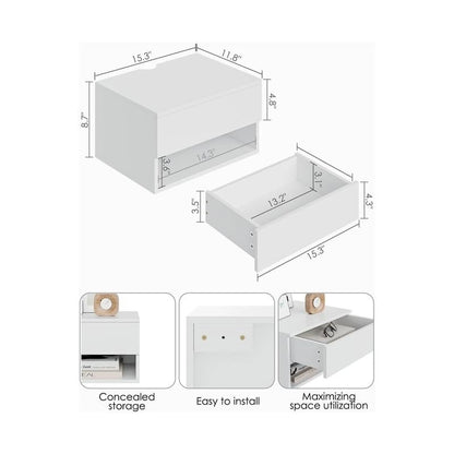 Table de chevet flottante moderne