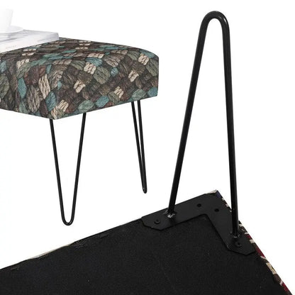 Adeco Banc Ottoman Tissu Repose-Pieds Rectangulaire Rembourré Chambre