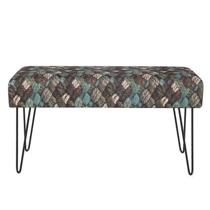 Adeco Banc Ottoman Tissu Repose-Pieds Rectangulaire Rembourré Chambre