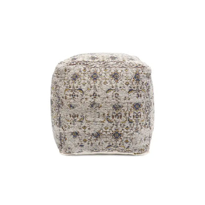 Pouf Pasargad Home Grandcanyon en Coton Premium, Taupe
