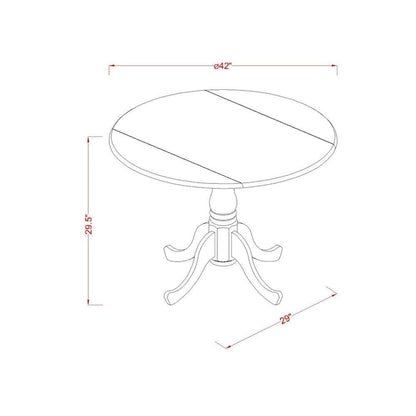East West Furniture – Ensemble de salle à manger – Une table de salle à manger et des chaises de salle à manger – (Option finition et pièces)