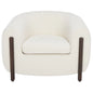 SAFAVIEH Couture Yauheniya, Fauteuil d'appoint dossier incurvé - 96,5 cm L x 86,4 cm P x 71,1 cm H - 96,5Lx86,4Px71,1H