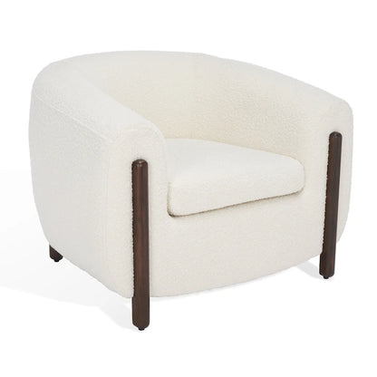 SAFAVIEH Couture Yauheniya, Fauteuil d'appoint dossier incurvé - 96,5 cm L x 86,4 cm P x 71,1 cm H - 96,5Lx86,4Px71,1H