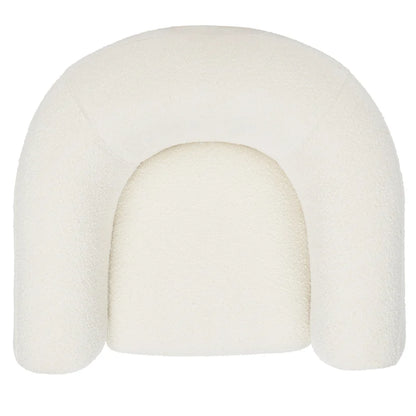 SAFAVIEH Couture Yauheniya, Fauteuil d'appoint dossier incurvé - 96,5 cm L x 86,4 cm P x 71,1 cm H - 96,5Lx86,4Px71,1H