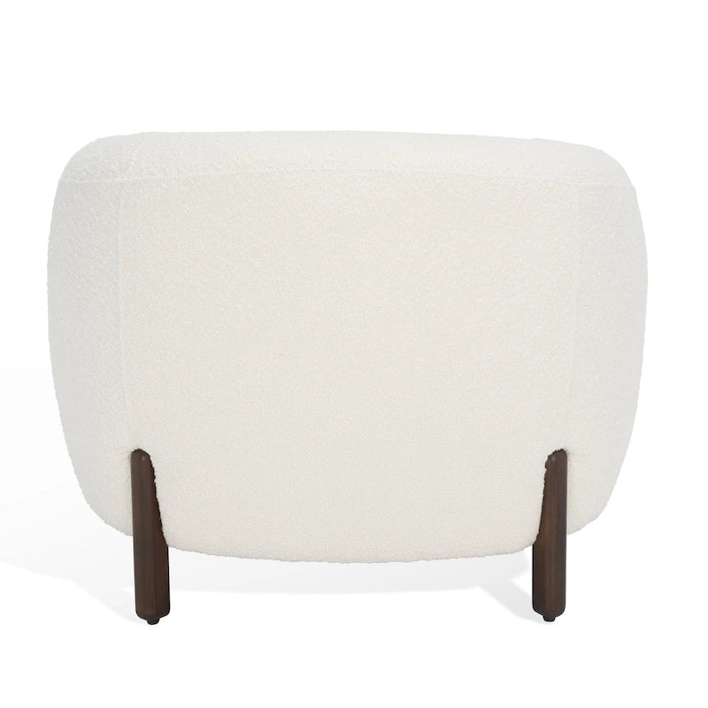SAFAVIEH Couture Yauheniya, Fauteuil d'appoint dossier incurvé - 96,5 cm L x 86,4 cm P x 71,1 cm H - 96,5Lx86,4Px71,1H
