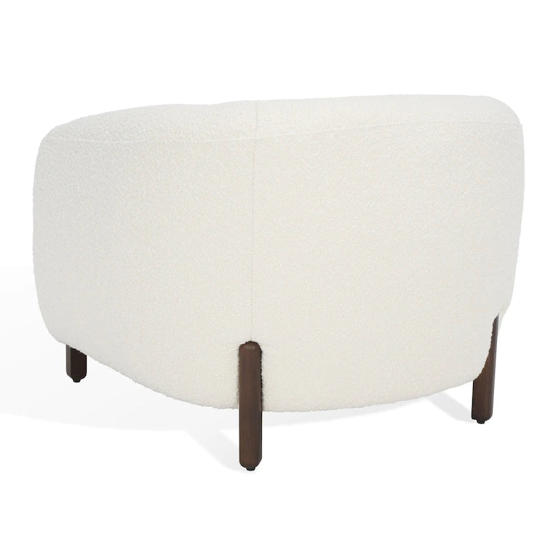 SAFAVIEH Couture Yauheniya, Fauteuil d'appoint dossier incurvé - 96,5 cm L x 86,4 cm P x 71,1 cm H - 96,5Lx86,4Px71,1H