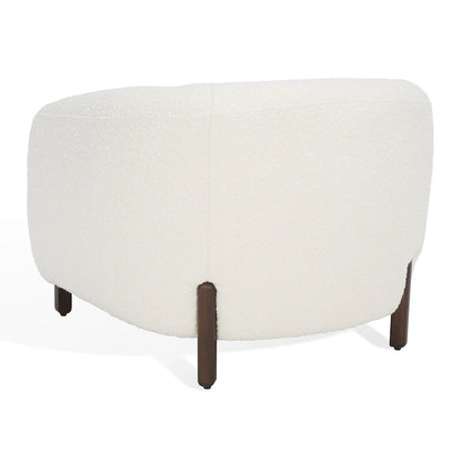 SAFAVIEH Couture Yauheniya, Fauteuil d'appoint dossier incurvé - 96,5 cm L x 86,4 cm P x 71,1 cm H - 96,5Lx86,4Px71,1H