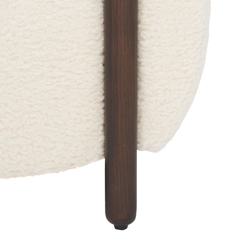 SAFAVIEH Couture Yauheniya, Fauteuil d'appoint dossier incurvé - 96,5 cm L x 86,4 cm P x 71,1 cm H - 96,5Lx86,4Px71,1H