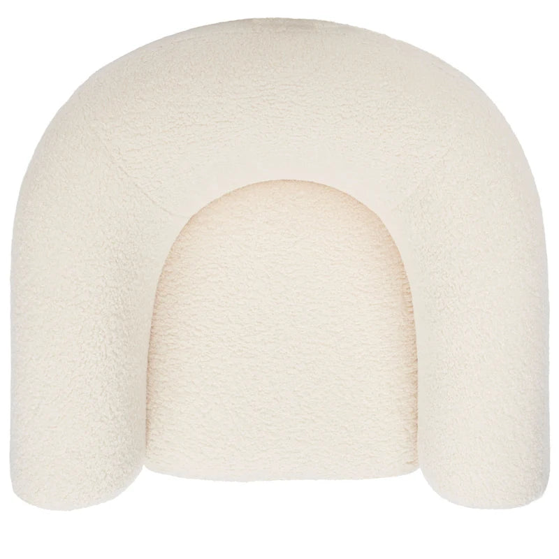 SAFAVIEH Couture Yauheniya, Fauteuil d'appoint dossier incurvé - 96,5 cm L x 86,4 cm P x 71,1 cm H - 96,5Lx86,4Px71,1H