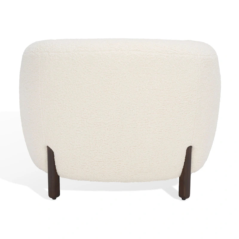 SAFAVIEH Couture Yauheniya, Fauteuil d'appoint dossier incurvé - 96,5 cm L x 86,4 cm P x 71,1 cm H - 96,5Lx86,4Px71,1H