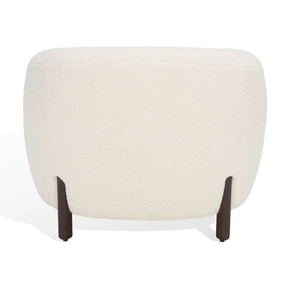 SAFAVIEH Couture Yauheniya, Fauteuil d'appoint dossier incurvé - 96,5 cm L x 86,4 cm P x 71,1 cm H - 96,5Lx86,4Px71,1H