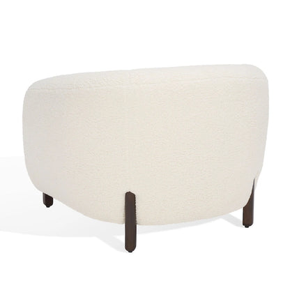 SAFAVIEH Couture Yauheniya, Fauteuil d'appoint dossier incurvé - 96,5 cm L x 86,4 cm P x 71,1 cm H - 96,5Lx86,4Px71,1H
