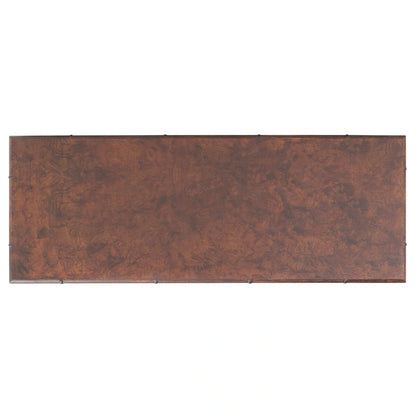Console de table SAFAVIEH Franc brun foncé/doré à 2 tiroirs et 1 étagère - 42 L x 15,8 P x 29 H - 42Lx16Px29H
