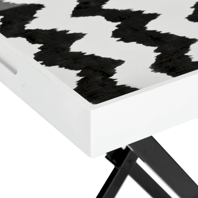 Table de service SAFAVIEH Colombine noir/blanc - 28Lx18Px32H