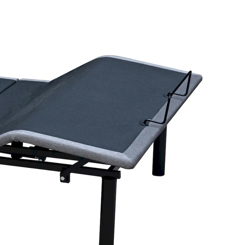 Sommier Ajustable Gris avec Télécommande Filaire, Tête et Pied, Twin XL / Queen
