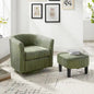 Fauteuil d'appoint pivotant à 360° en velours côtelé, canapé individuel confortable avec ottoman pour salon ou chambre à coucher