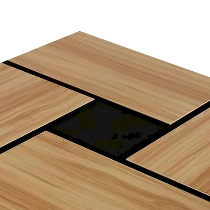 Table basse unique et élégante en bois avec plateau coulissant extensible