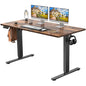 Bureau assis-debout électrique réglable en hauteur, bureau d'ordinateur ergonomique, noir, 55 x 24