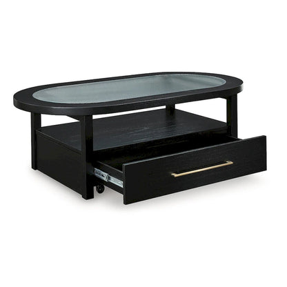Signature Design by Ashley Winbardi Table basse noire/grise - 52 L x 28 P x 18,25 H