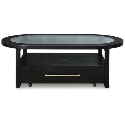 Signature Design by Ashley Winbardi Table basse noire/grise - 52 L x 28 P x 18,25 H