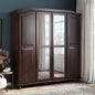 Palace Imports Kyle Armoire 4 portes 100 % en bois massif avec portes en bois massif ou portes miroir